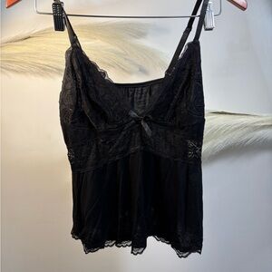 (#10) Black Lace Camisole Tank Top